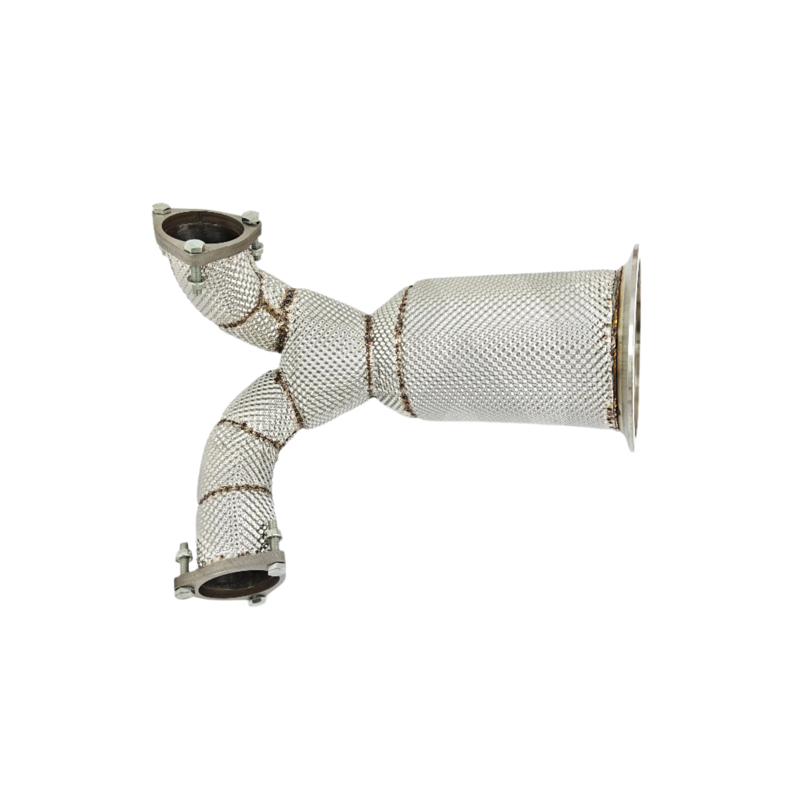 Performance Exhaust Downpipe w/ Heat Shield  - Audi S4 S5 B9 3.0T