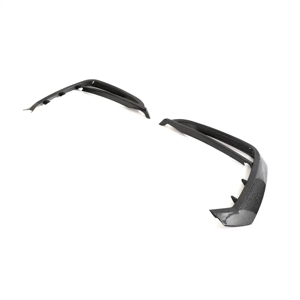 Carbon Fiber Front Bumper Apron Fins - Audi RSQ8 RS Q8 2020 2021