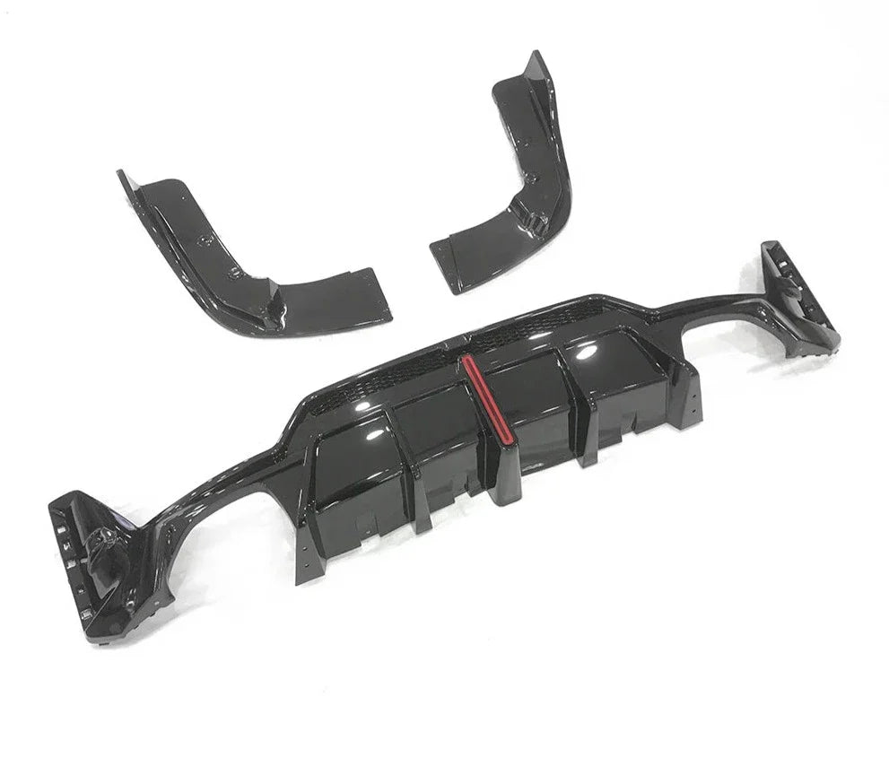 ABS Gloss Black Diffuser W/ Brake Light- BMW G20 3 Series LCI