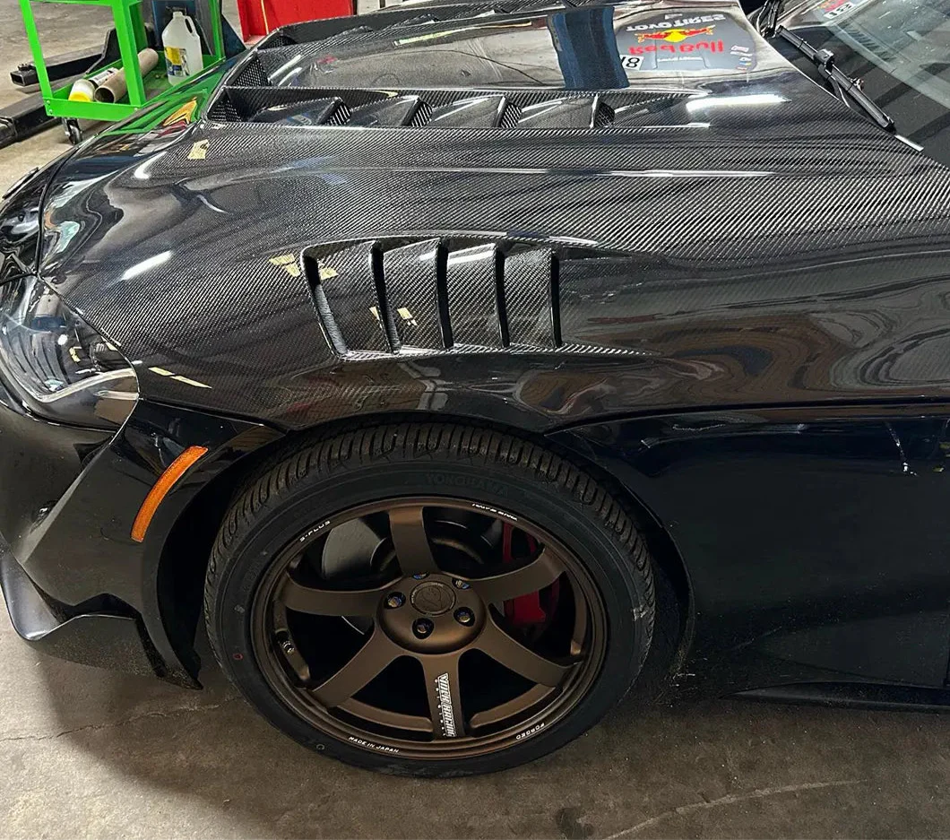 Carbon Fiber Vented Front Engine Hood V2 - Toyota Supra GR A90 A91 MK5