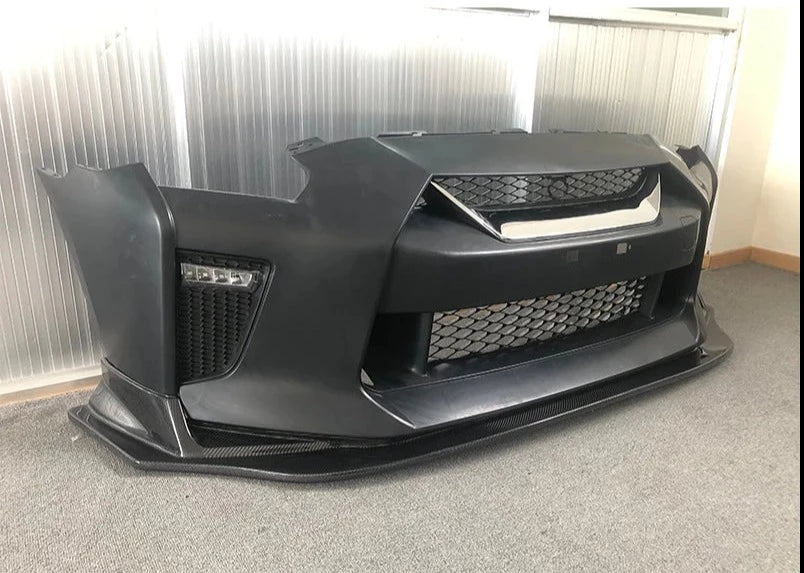 LB Style STYLE CARBON FIBER FRONT LIP - NISSAN GTR R35