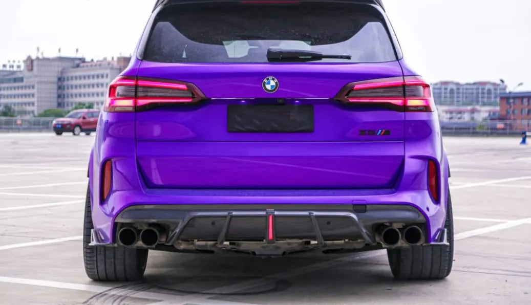 Carbon Fiber AE Style Rear Diffuser W/ LED light - BMW X5M F95 X6M F96 LCI