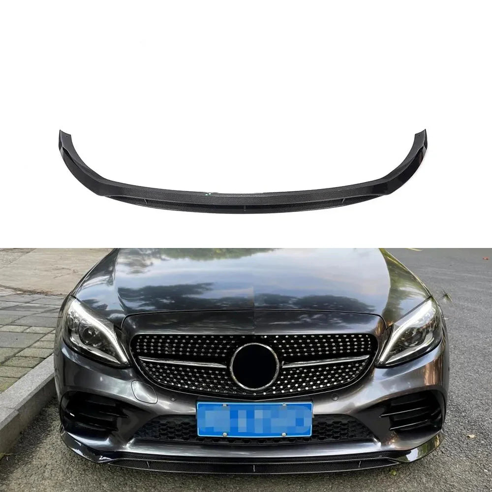 Carbon Fiber Front Lip V1 - Mercedes Benz W205 W206 C43 AMG Sport 2019-2020