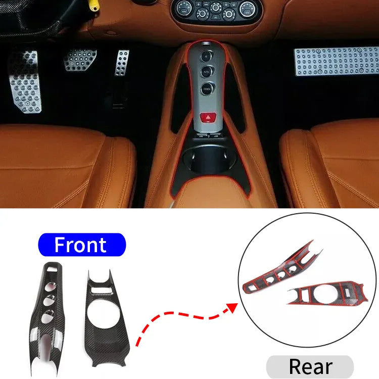 Carbon Fiber Interior  Center Console Gear Cup Holder Panel Cover -Ferrari F12 Berlinetta