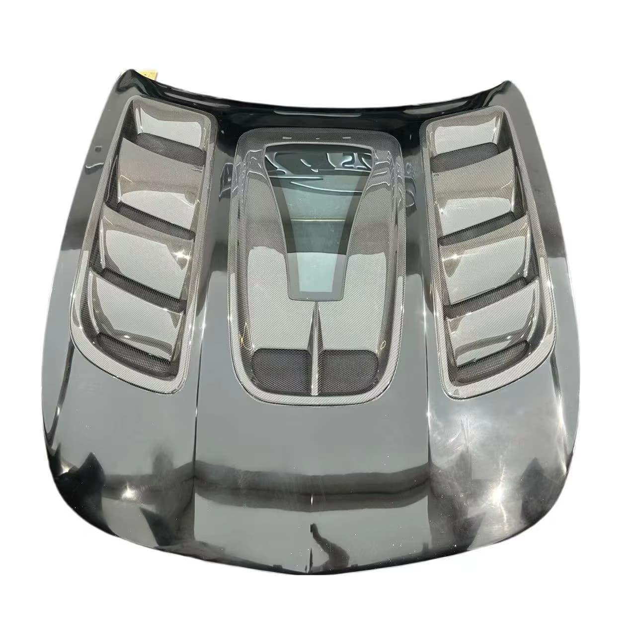 Carbon Fiber Vented Hood W/ Transparent Window V2 - Mercedes GT/GTR/GTS/GTC