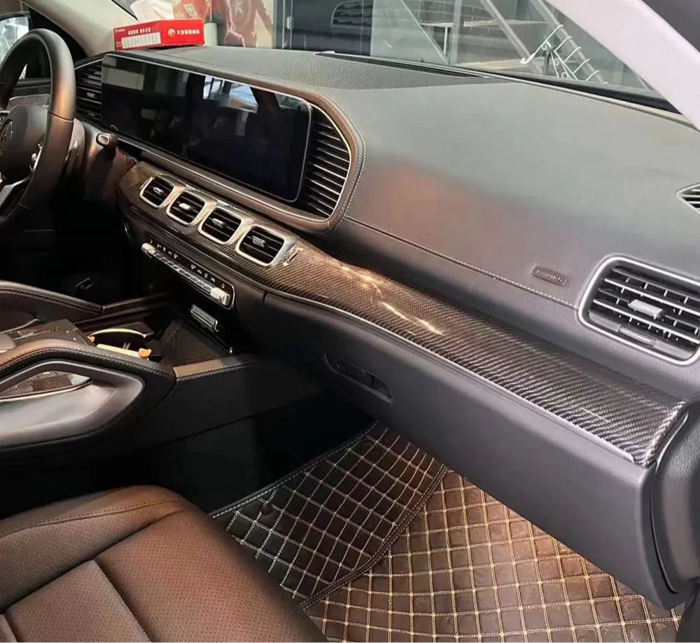 Carbon Interior Trims Center Console Cover Dashboard Cover Door Trim - Mercedes W167 GLE Class 2019up 7Pcs