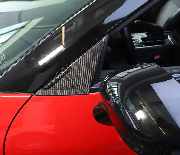 Carbon Fiber Door Wind Window reducter Trim A Pillar - Nissan GTR R35 2008-2016