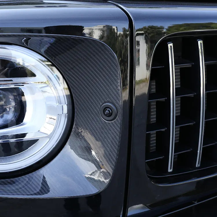 Carbon Fiber Front Headlight Panel Trim - Mercedes-Benz G-Class W463 G63 2019-2023