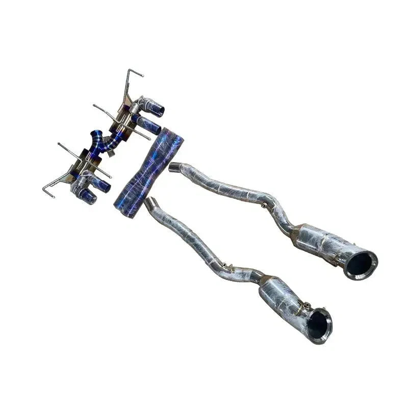 Ferrari 812 Titanium Full Exhaust System & X Pipe With Stain Less Steel Mid Pipes