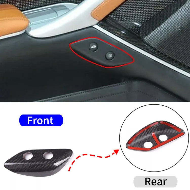Carbon Fiber Interior  Center Console Gear Cup Holder Panel Cover -Ferrari F12 Berlinetta
