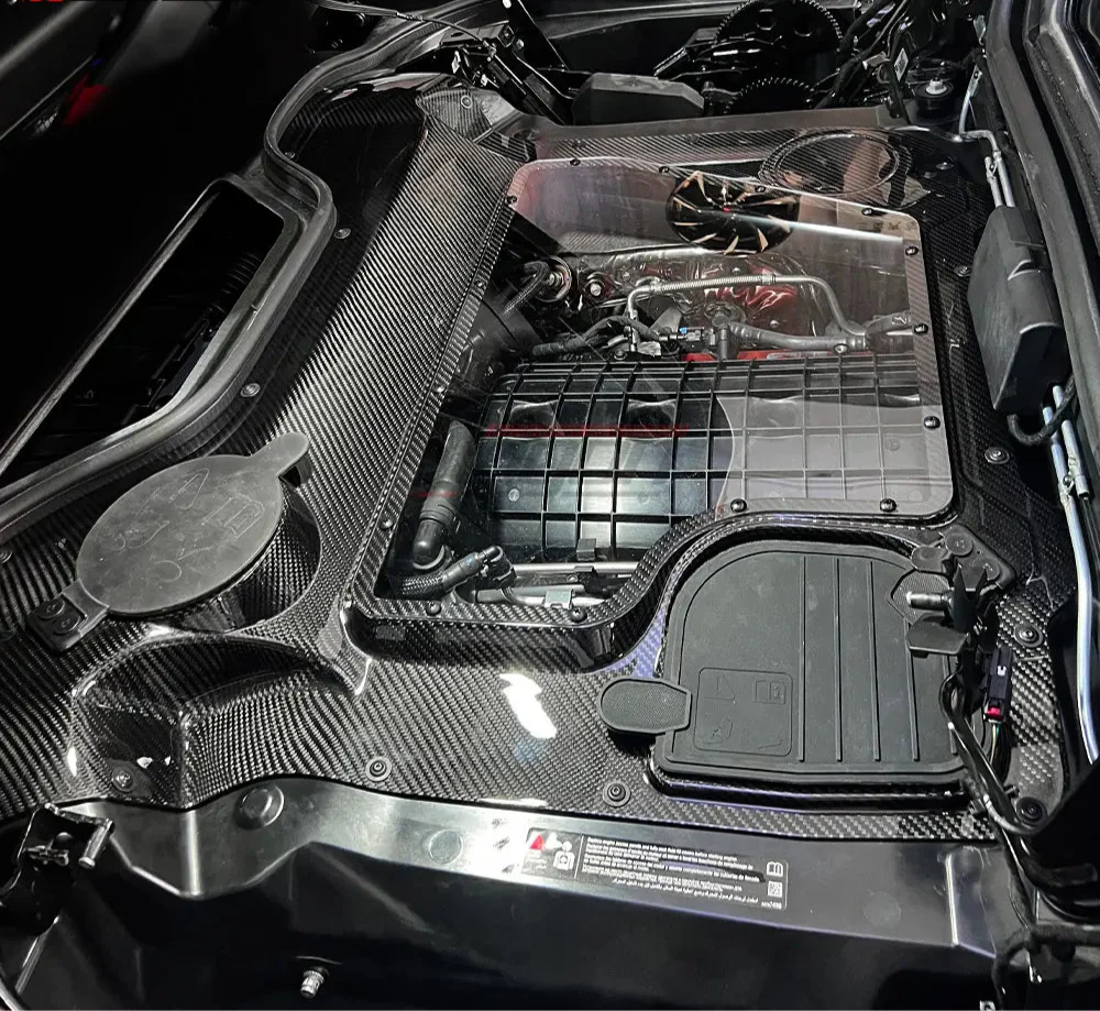 Prepreg Carbon Fiber Engine Bay Cover - Corvette C8 Z51 Z06 HTC Convertible 2020-2023