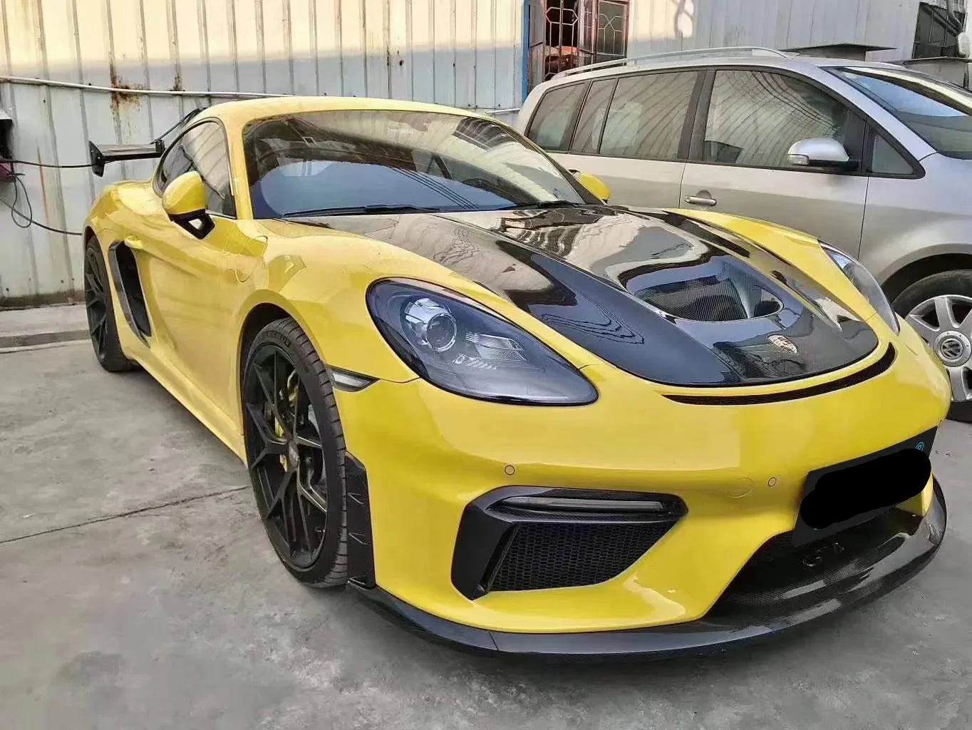 Carbon Fiber Vented GT4 Style Front Hood Bonnet - Porsche 718 Cayman /Boxster