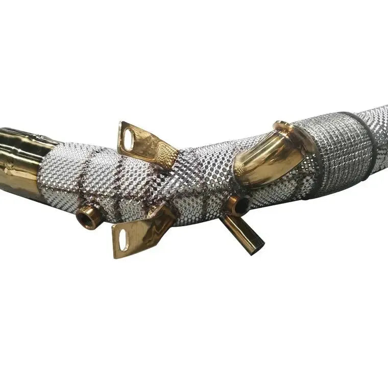 Ferrari SF90 Cat Less Downpipes Primary & Secondary With Heat Shield
