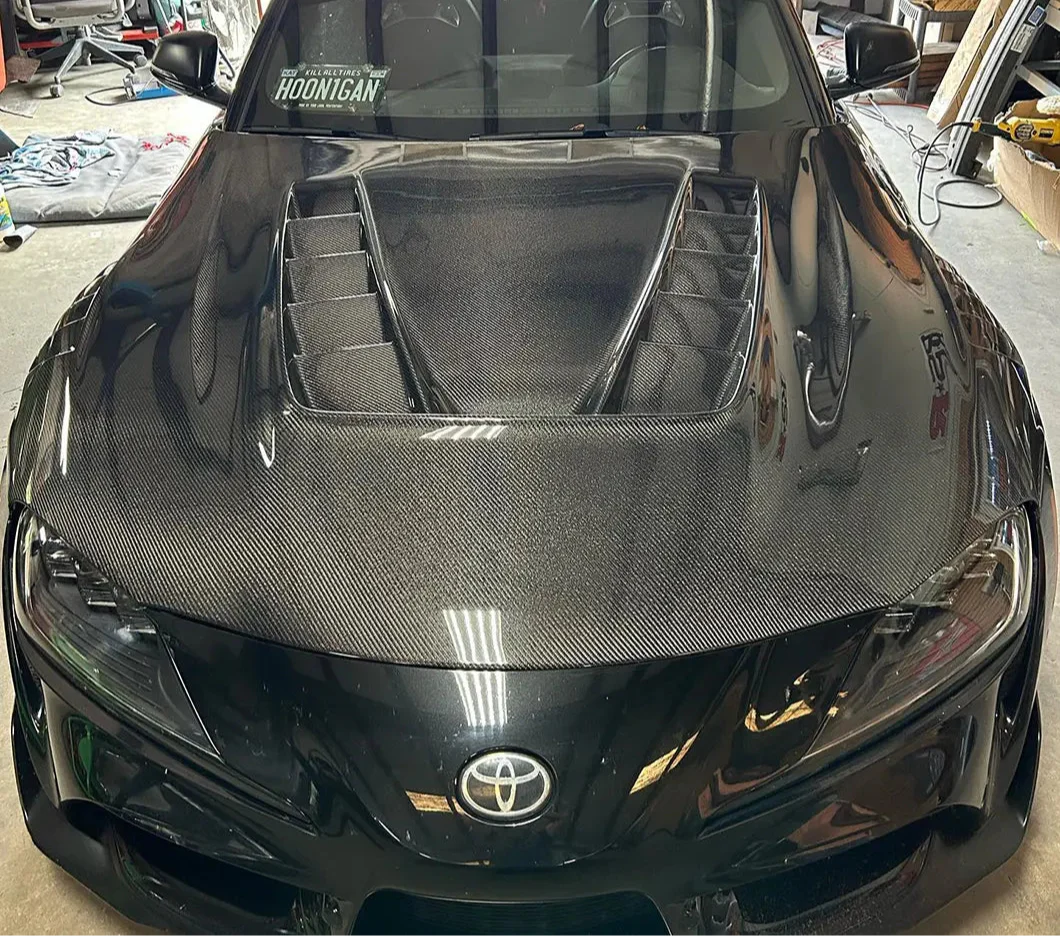 Carbon Fiber Vented Front Engine Hood V2 - Toyota Supra GR A90 A91 MK5