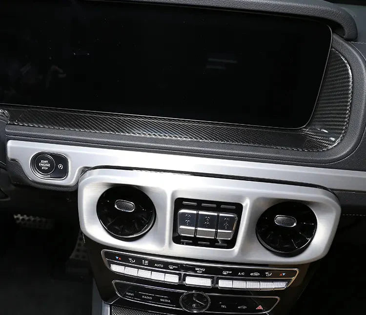 Carbon Fiber Interior Dashboard Display Screen Frame Trim - Mercedes-Benz G-Class 2019-2023 W463 G63 G350 G500