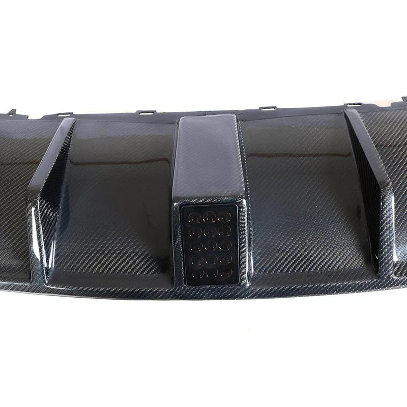 Carbon Fiber Rear Diffuser w/ Brake Light - Audi S3 / A3 S Line