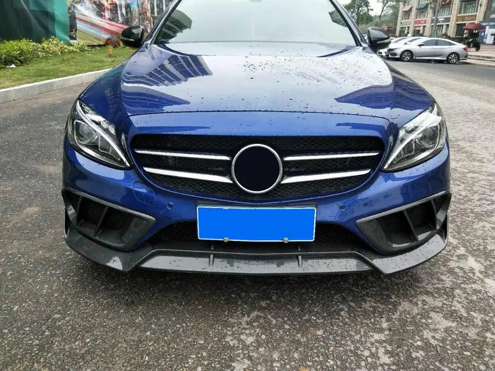 Carbon Fiber Fog Lamps Cover - Mercedes Benz C300 C400 C450 C43 AMG Sedan 15-17