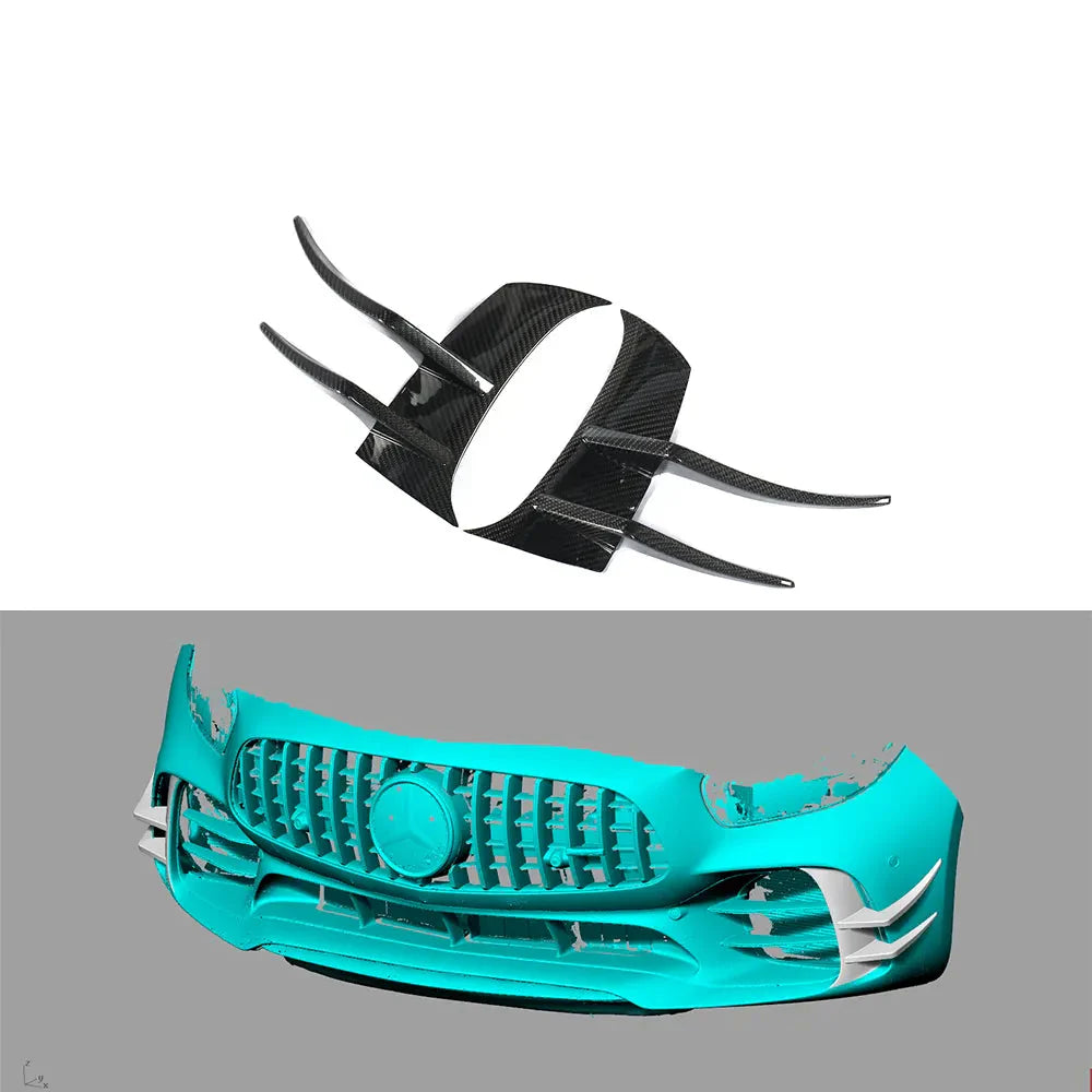 Carbon Fiber GT R Front Canards Fins - Mercedes Benz AMG GT R 16-18