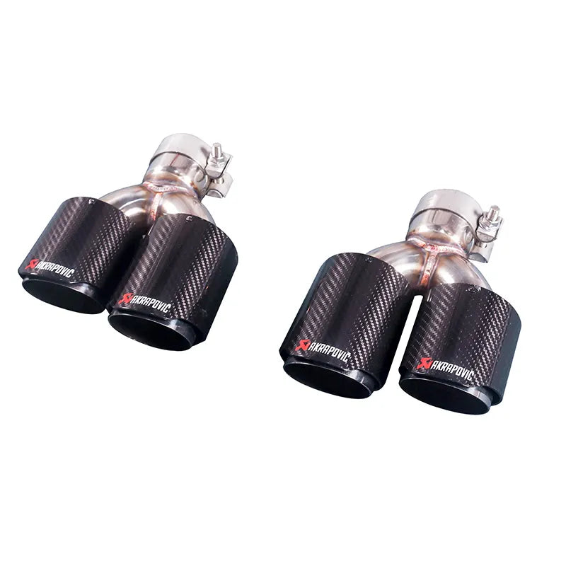 Carbon Fiber Y Pipe Exhaust Tips ( Single to Dual) V2
