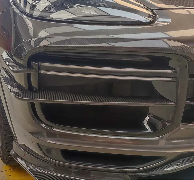 Dry Carbon Fiber Front Bumper Canards - Porsche Cayenne Coupe Turbo 9YA 2018 - 2024