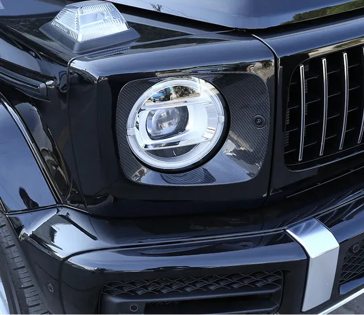 Carbon Fiber Front Headlight Panel Trim - Mercedes-Benz G-Class W463 G63 2019-2023