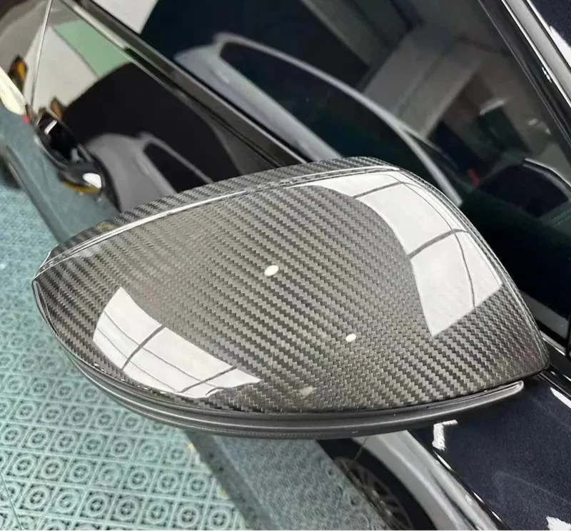 Prepreg Dry Carbon Fiber Mirror Cap Replacement Set - Audi RS6 RS7 C8