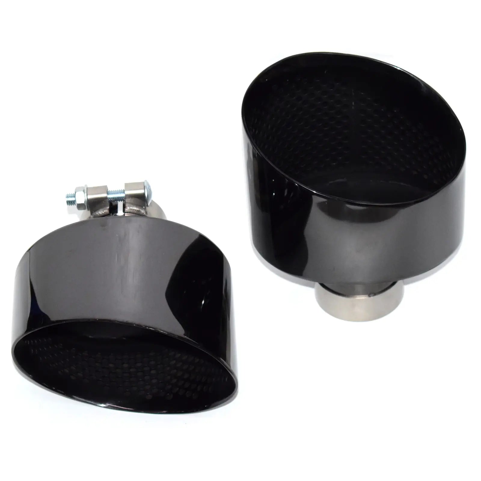 Gloss Black Oval Exhaust Tip Upgrade - Audi A3 A4 A5 A6 A7 RS3 RS4 RS5 RS6 RS7