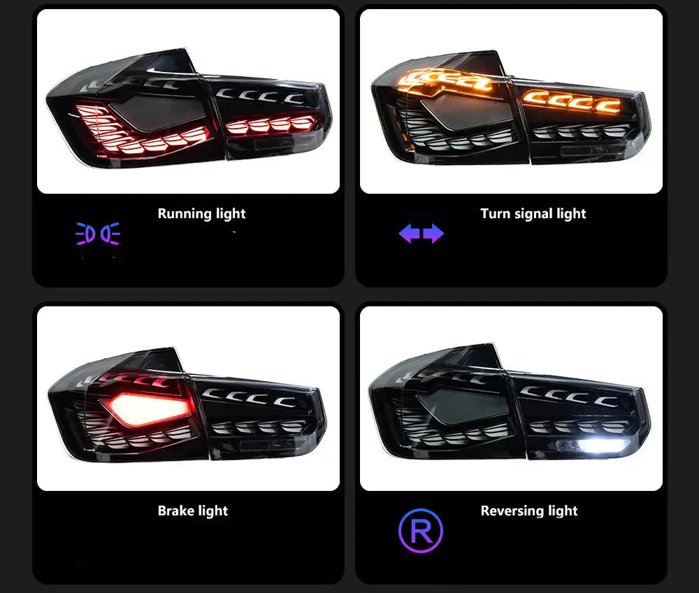GTS Dragon Scale Taillights V4 plug n play  - BMW F30 3 series / F80 M3