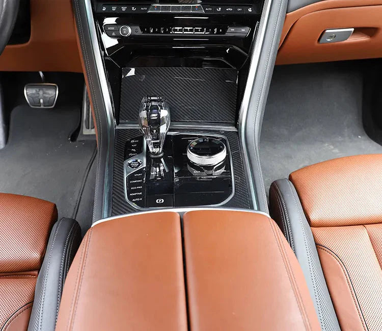 Carbon Fiber Center Console Panel Cover - BMW 8 Series G14 G15 G16 2019-2023