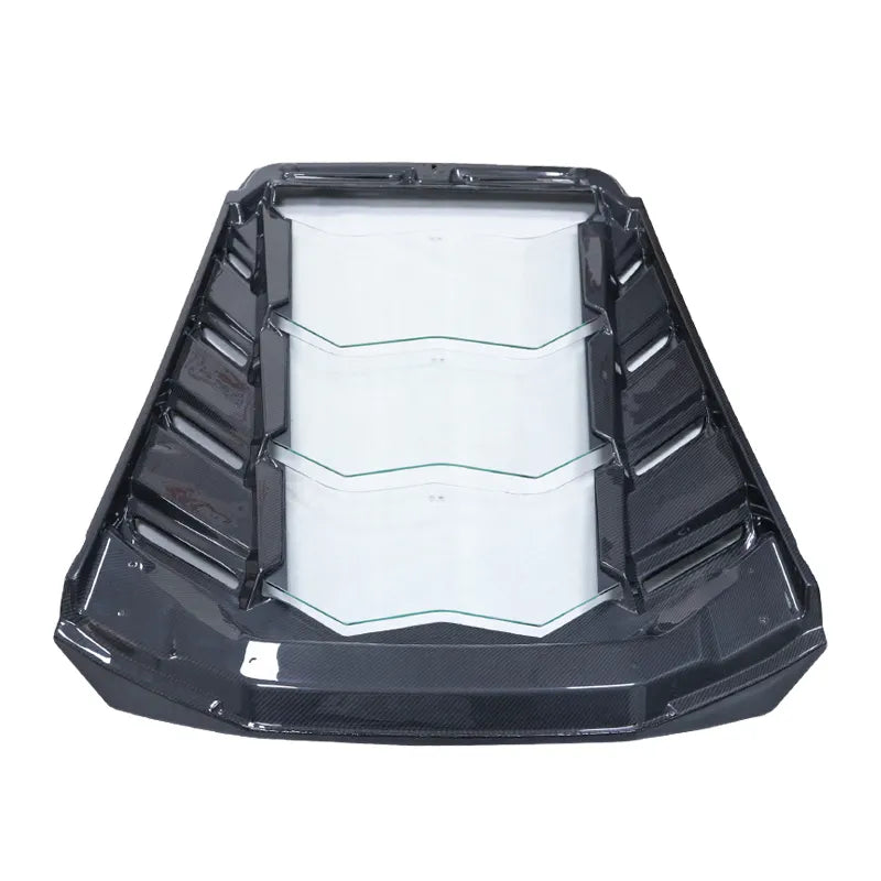 M style Carbon Fiber Rear Engine cover Hood w/ Glass For Lamborghini Huracan LP580 LP610