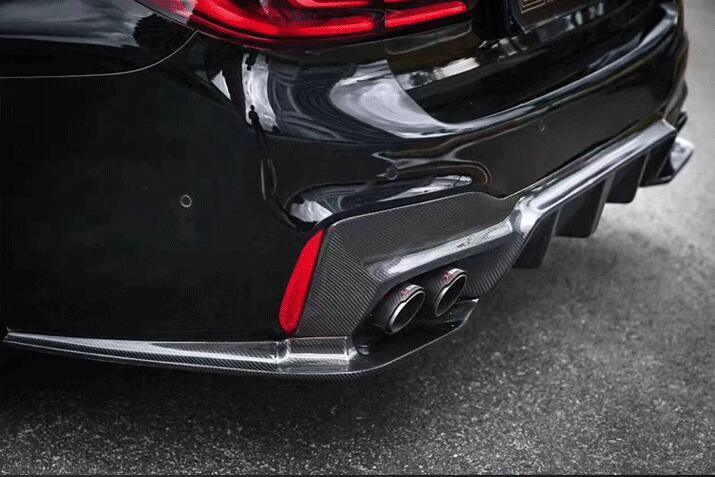 BMW F90 M5 Rear Carbon Fiber Finned Diffuser