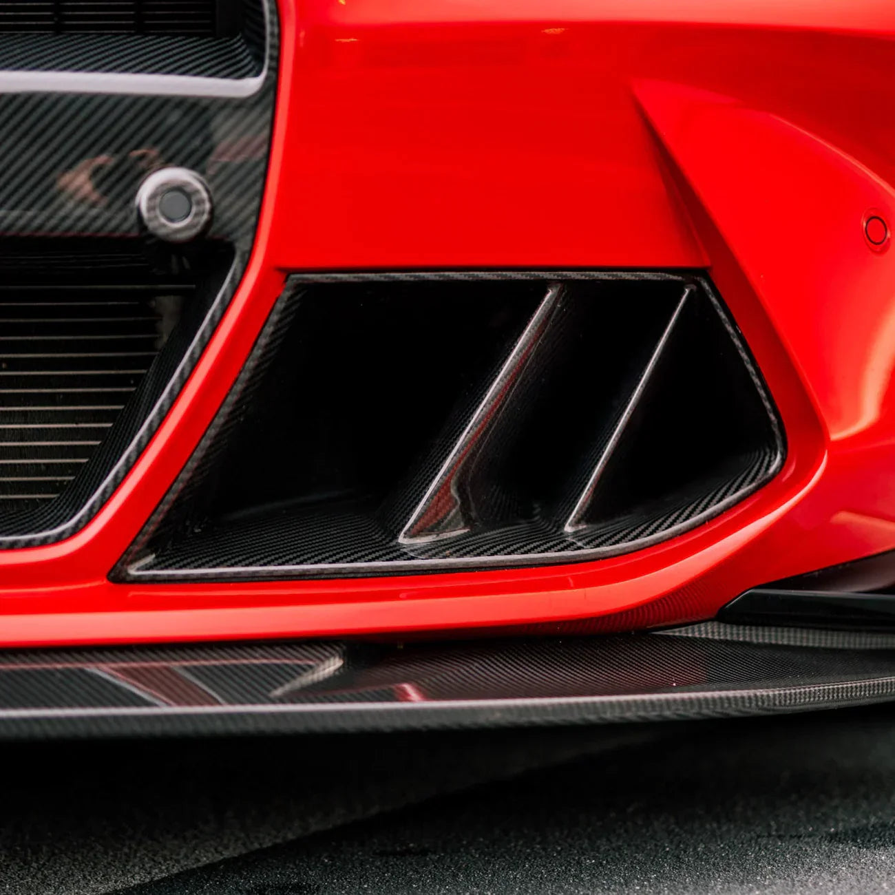 R Style Twin Fin Dry Carbon Fiber Air Ducts - BMW G80/G81/G82/G83 M3 & M4