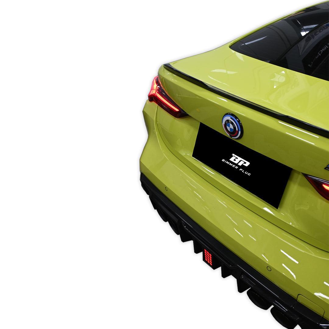 MHC Style Carbon Fiber Rear Diffuser with Break Light - BMW G80 M3 & G82/G83 M4