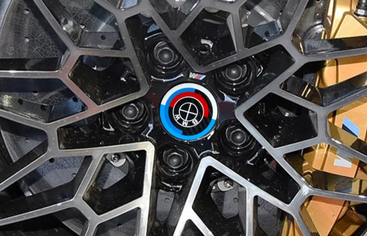 Carbon Fiber 50th Years M Heritage Emblem Roundel Cover &  Hub Cap Replacement (7 Piece)- BMW Roundel