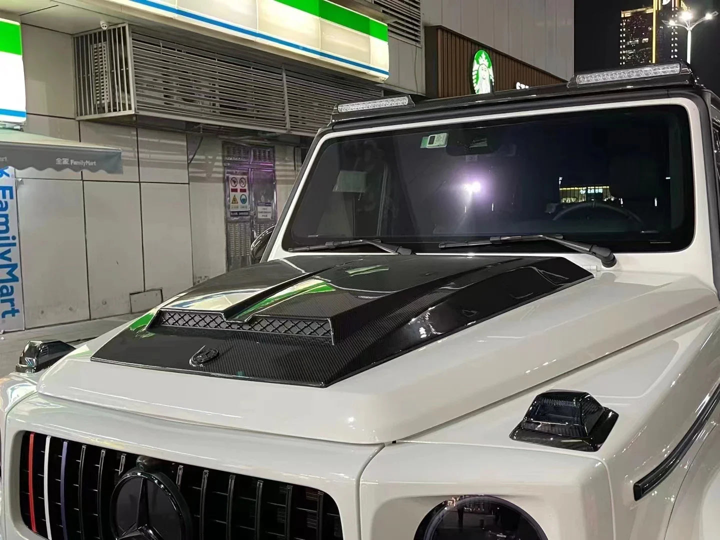Carbon Fiber BRABUS Style Hood Bonnet Cover - Mercedes AMG G Wagon