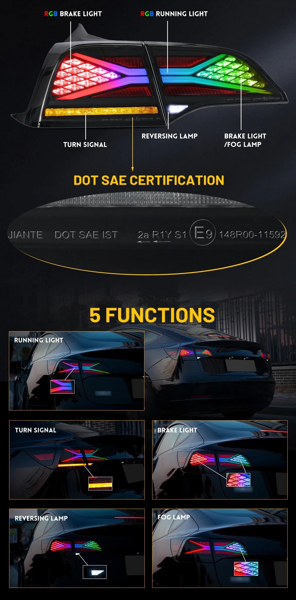 LED Tail Lights - Tesla Model Y / Model 3