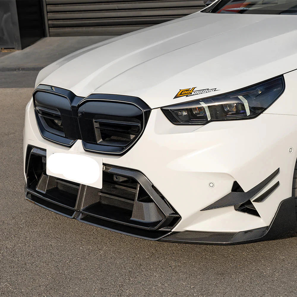 Prepreg Carbon Fiber SQ V2 Front Splitter Lip - BMW M5 G90 G99 4-Door 2025+