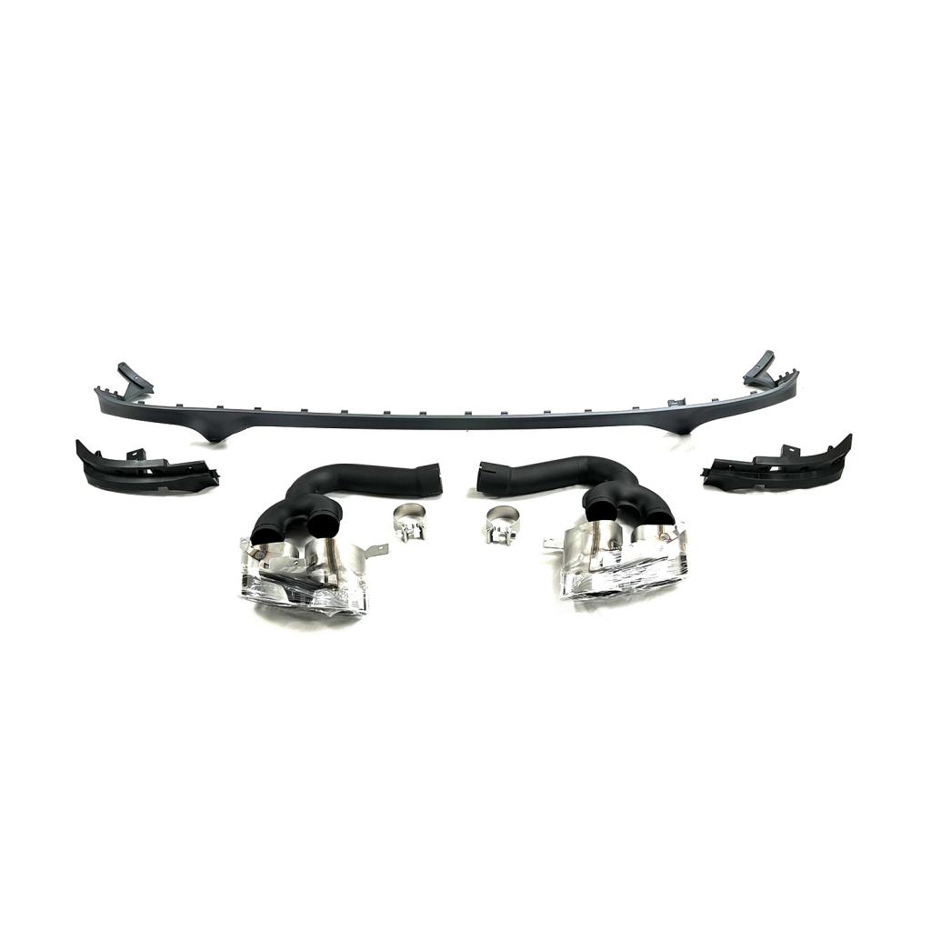SQ8 Style Rear Diffuser With Quad Tips - Audi SQ8 / Q8 S Line
