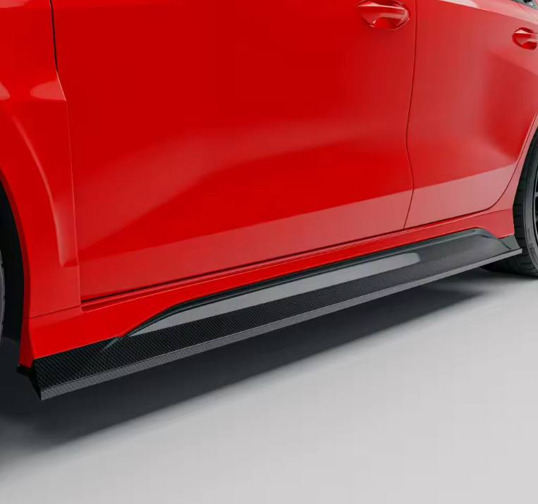 Audi RS3 8Y Carbon Fiber Side Skirt Extensions