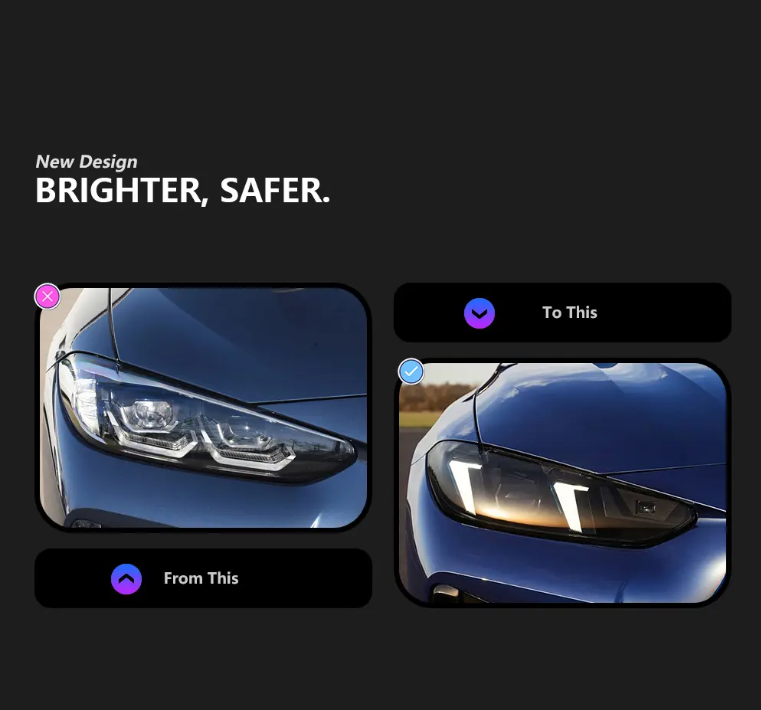 BMW 3/4 Series & M3/M4 G8X Snake Eyes Headlight Upgrade Plug & Play