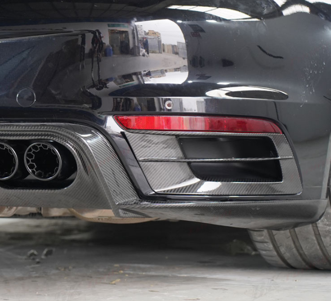 Carbon Fiber Rear Vent Trims for Porsche 911 992 Turbo S 2021+