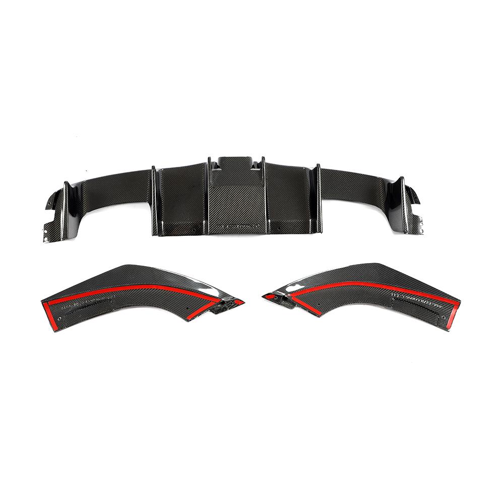 Signature Carbon Fiber Rear Diffuser w/ LED Light - BMW F87 M2