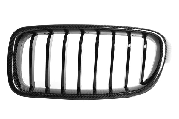 Single Slat Carbon Fiber Front Grilles - BMW F30 / F31 / F35 3 Series