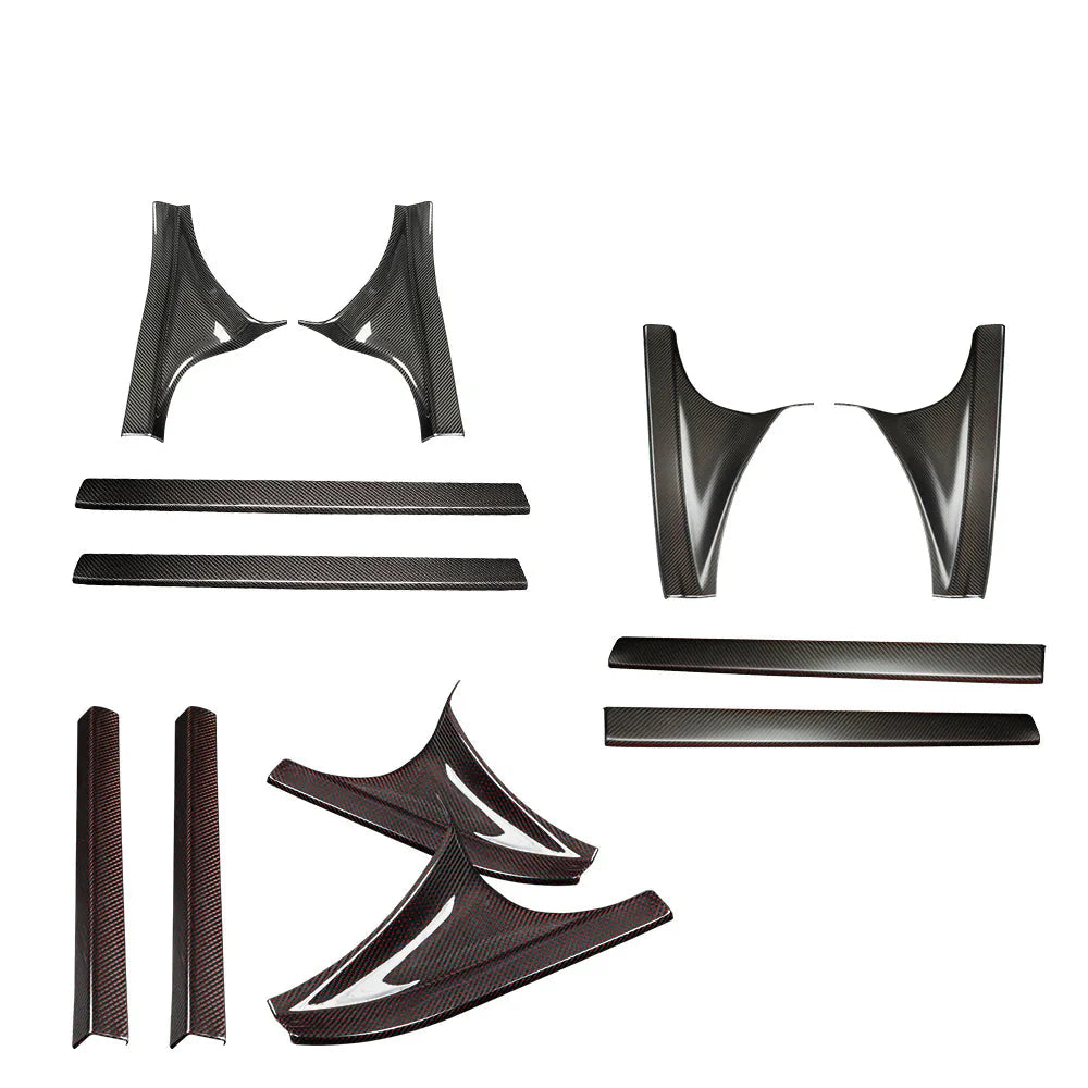 Carbon Fiber Front/Rear Car Door Sill Trim Set - 11th Civic Type R FL5