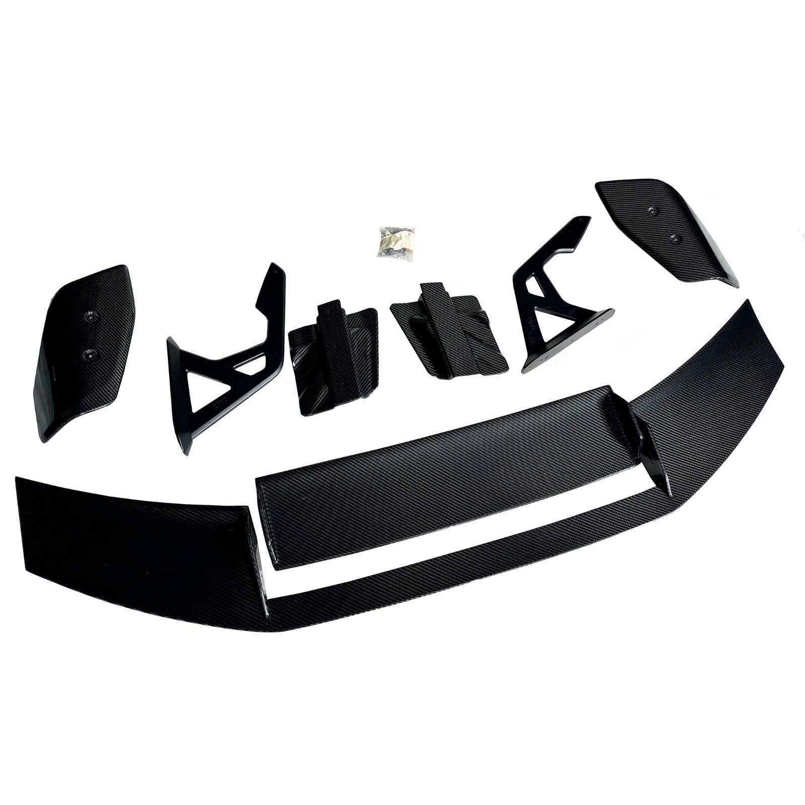 AD Style Carbon Fiber Swan Neck Wing V3 - BMW G87 M2 G80 M3 G82 M4