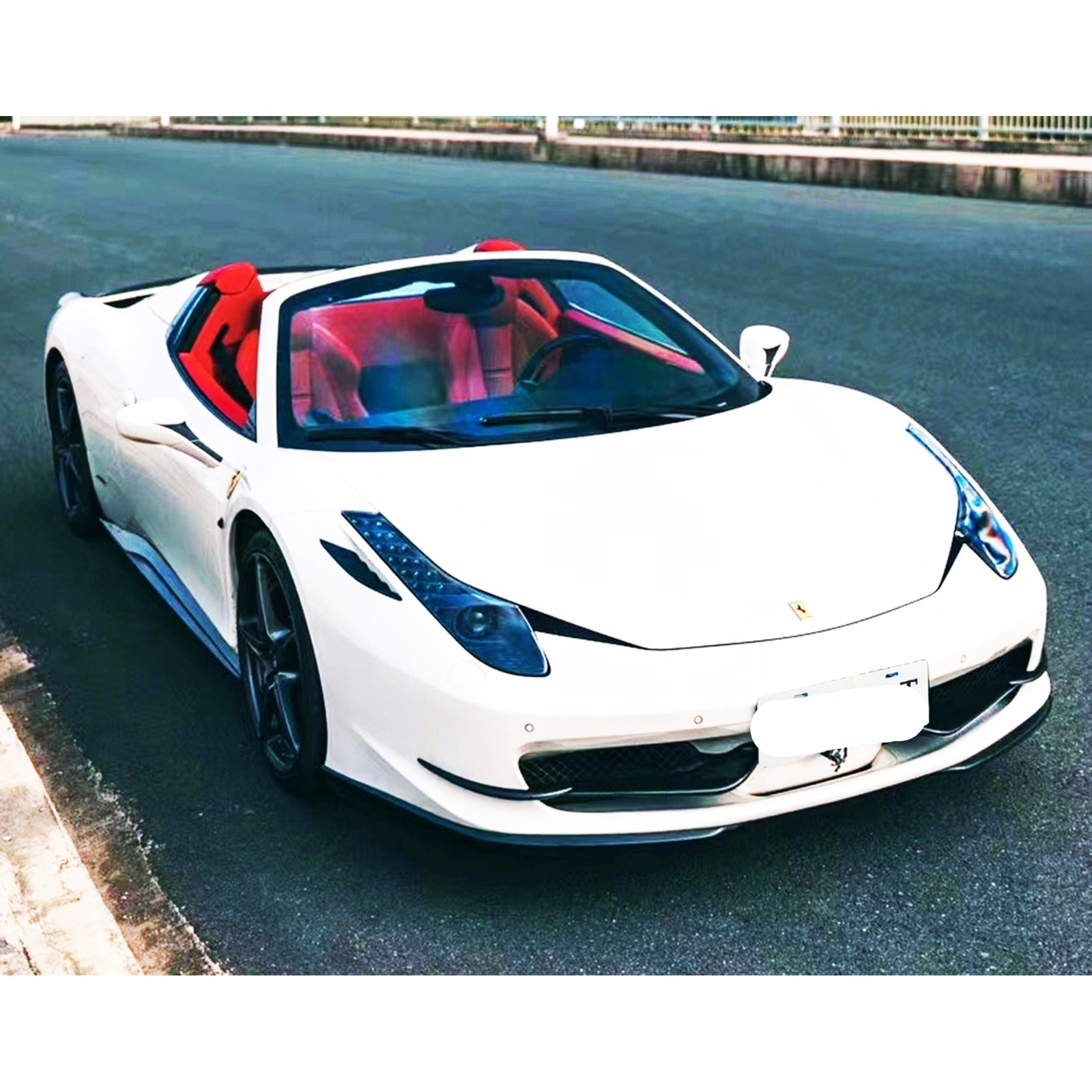 Carbon Fiber Front Bumper Center Winglets Trim - Ferrari 458