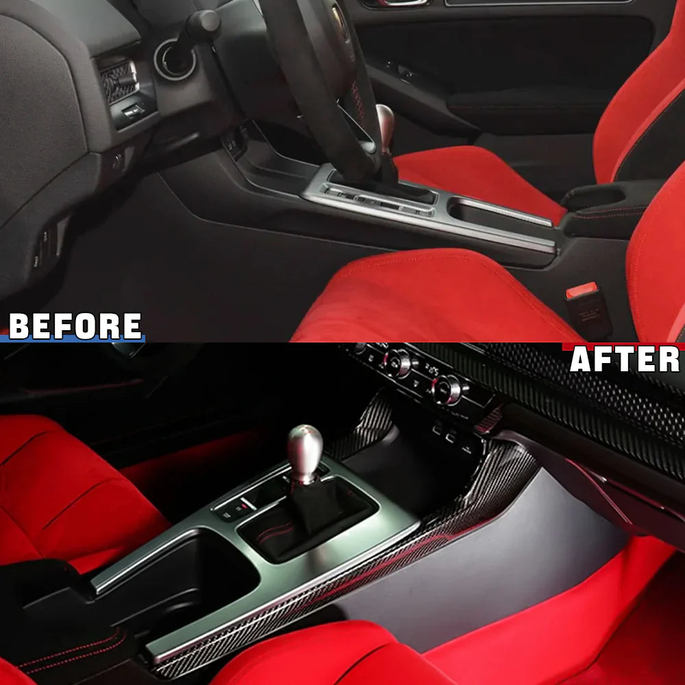 Carbon Fiber Central Console Side Trim -  Honda Civic Type R FL5 23+