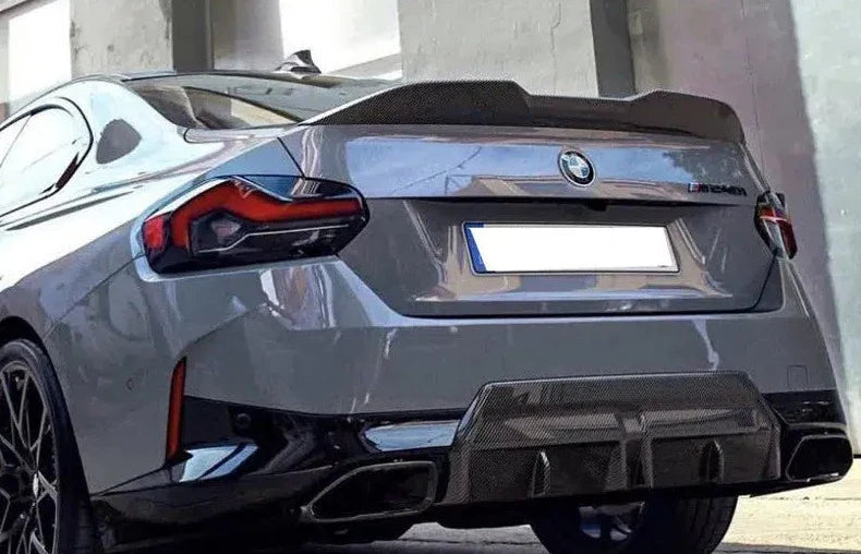 BMW G87 M2/G42 2 Series Carbon Fiber Aggressive High Kick Rear Spoiler