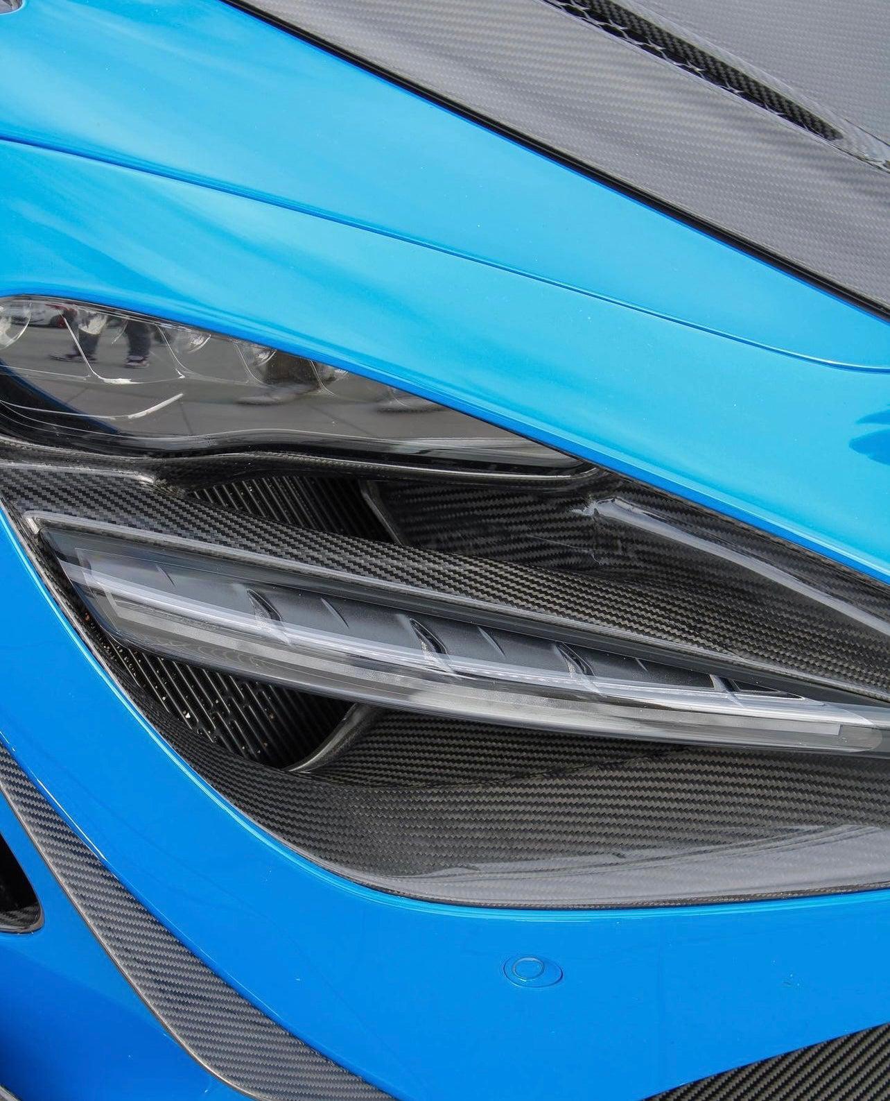McLaren 720S/750s/765LT Carbon fiber Headlight Trim Replacement