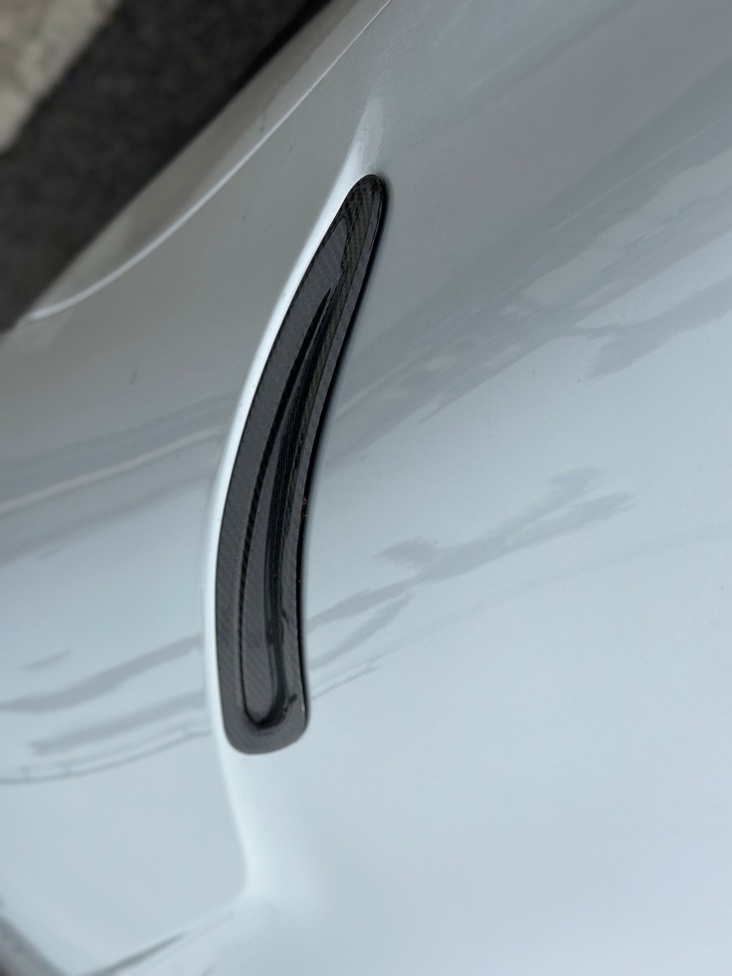 Carbon Fiber Hood Vent Scoop Trims - Toyota A90 Supra